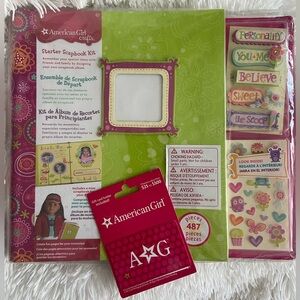 American Girl Scrapbook Kit with Green and Pink Accents, and $50.00 Gift card